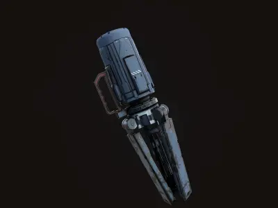 Real-Time Sci-Fi Beacon Prop Evolve  Low-poly 3D model