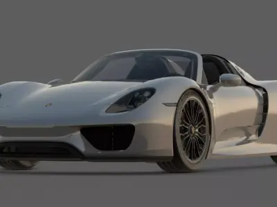 2015 Porsche 918 Spyder 3D Model  The Hybrid Hypercar Low-poly 3D model