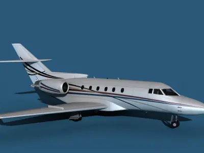 Hawker Siddley 800SR V07 3D model