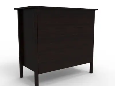 Classic Bedside Low-poly 3D model