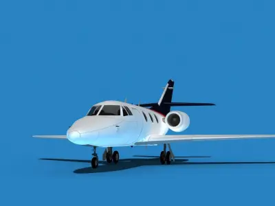 Dassault Falcon 10 V08 3D model