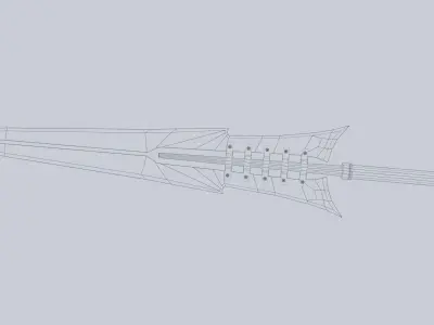 Demonic blade Low-poly 3D model