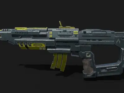 Sci-Fi Rifle - AR MKX IV Low-poly 3D model