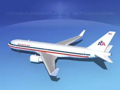 Boeing 767-300 American 3D model