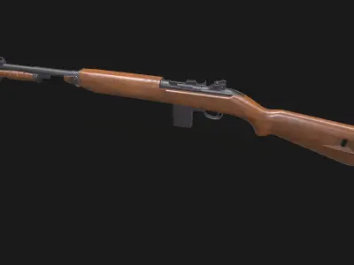 M1 Carbine Low-poly PBR Low-poly 3D model