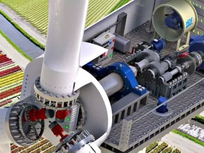 Wind turbine 3D model 21