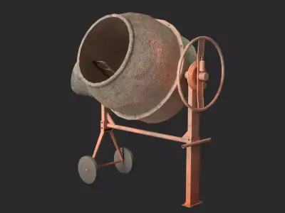 Cement Mixer Low-poly 3D model order