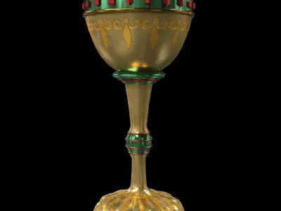 CHALICE-GOLD gold and goblet Low-poly 3D model