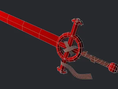 Adventure Time - Demon blood sword Low-poly 3D model