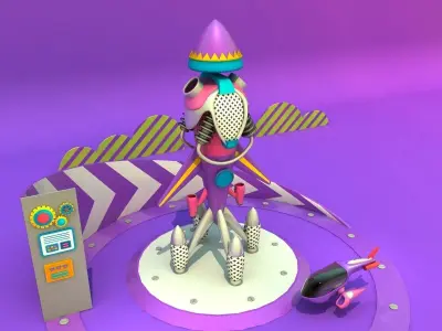 rocket 3D model order