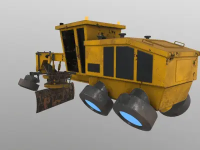 Cyberpunk Work Machines 04 Low-poly 3D model