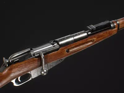 Mosin Nagant Low-poly 3D model purchase