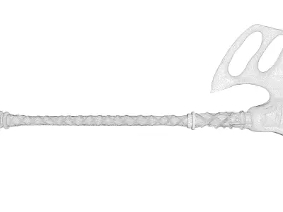 Medieval Axe Low-poly 3D model