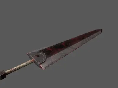 Guts DragonSlayer Sword From Berserk Low-poly 3D model