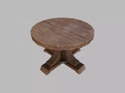 Round Table Low-poly 3D model get