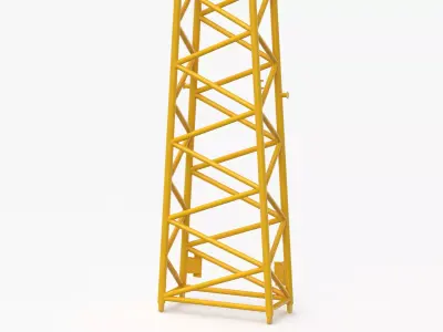 Crane WA Frame 2 Head Section Yellow 3D model