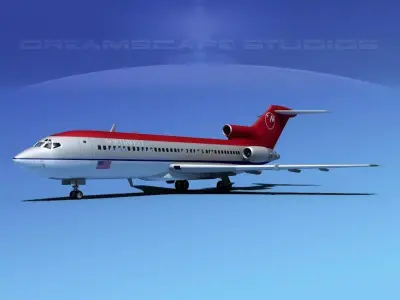 Boeing 727-100 Northwest 2 3D model
