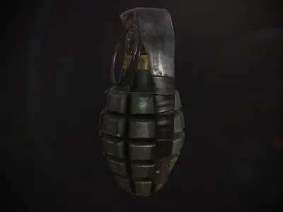 M2 fragmentation grenade Low-poly 3D model