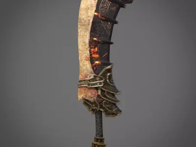 Monster Hunter Sword Low-poly 3D model