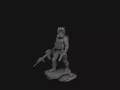 Elite Special Ops Soldier  Ultra-Detailed Tactical 3D Print  Free 3D print model