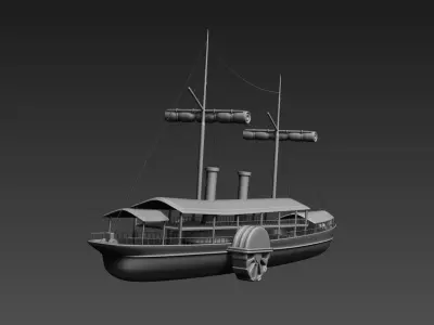 Antique Boat Model 3D print model