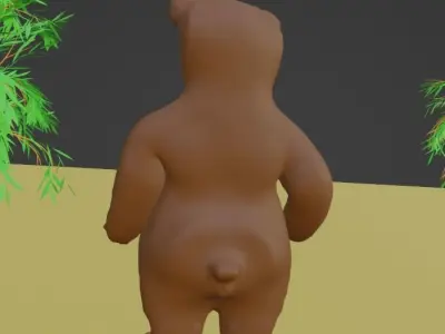 Cartoon bear cute bear animated and rigged fun bear for kids Free 3D model