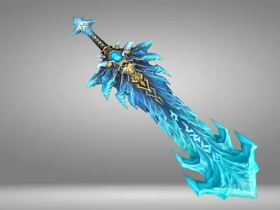 Futuristic Sword Low-poly 3D model get