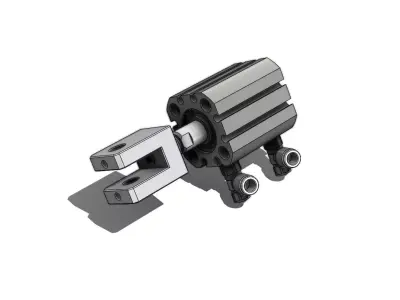 Cilindro Pneumatico SMC CD55B25 10M Pneumatic Cylinder 3D model