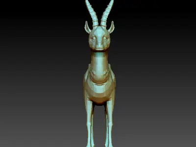 3D ANTELOPE -LOWPOLY Low-poly 3D model