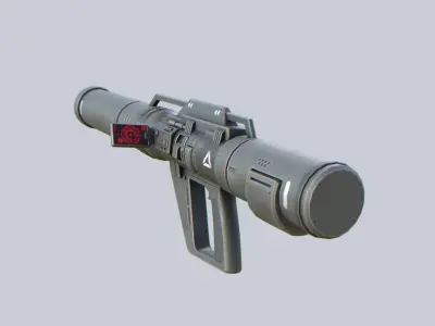 Scifi bazooka Low-poly 3D model purchase