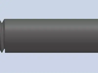 Bolt Partial Thread Hexagonal Head M8x60mm 3D model