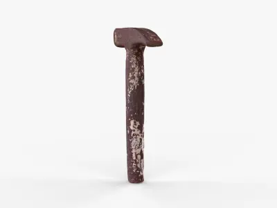 Iron Rust Hammer Tool Scan Low-poly 3D model