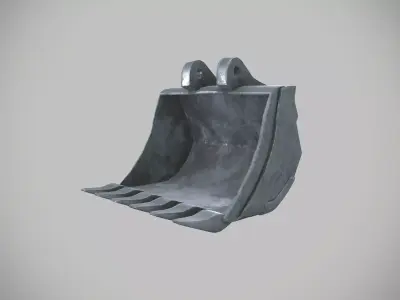 Excavator bucket Low-poly 3D model buy