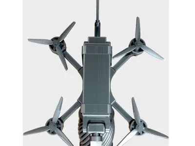 Quadcopter with grenade 3D print model