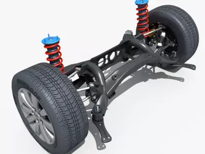Car Suspension 02 3D model