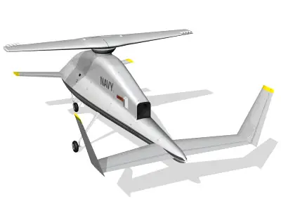 X-50A Dragonfly UAV 3D model