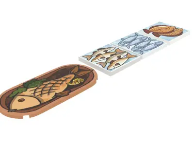 Fish Lego Tiles Set 3D model