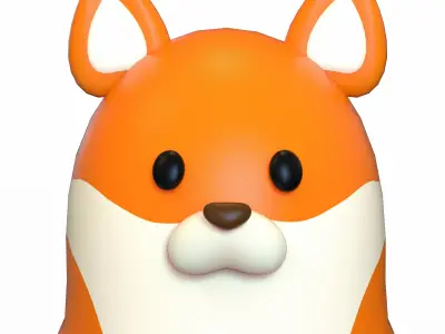 Fox Stylized Low-poly 3D model