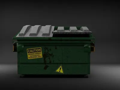 Dumpster 3d model Low-poly 3D model