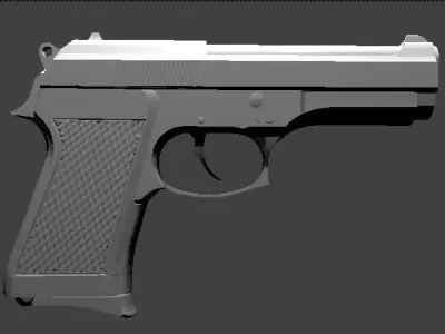 Pistol 3d model for free Free 3D model
