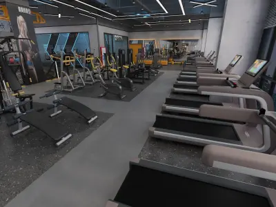 Industrial Loft Gym  3D model