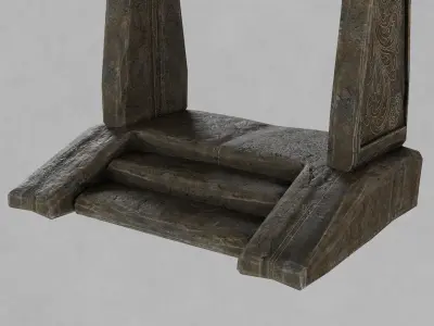 Ancient Stone Gate or Portal Low-poly 3D model