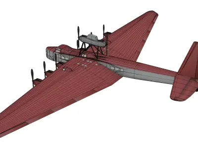 Tupolev ANT-20 Maxim Gork Low-poly 3D model