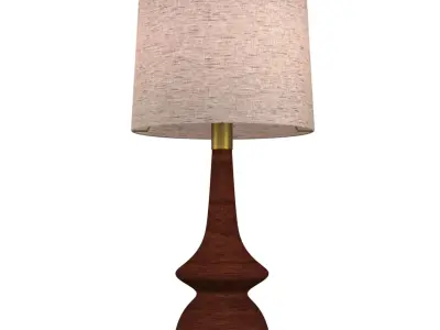 Rexford Mid-Century Walnut Table-Lamp 3D model