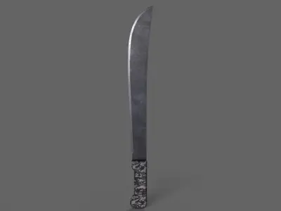 PBR Machete V1b Low-poly 3D model