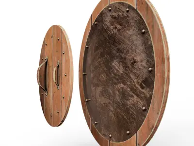 Medieval Shield Low-poly 3D model