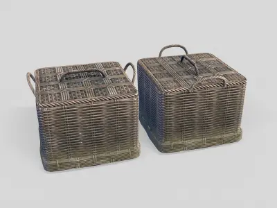 Basket 11 Low-poly 3D model