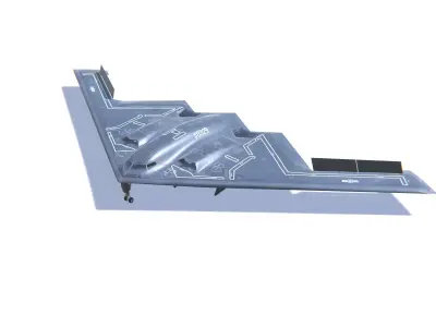 B-2 Spirit Jet Fighter Aircraft Low-poly 3D model