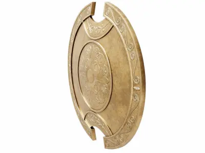 Bronze shield Free 3D model
