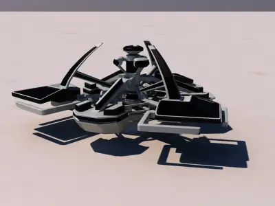 Atlantis city ship 3D model